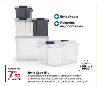 Castorama Boîte Xago 15 L offre