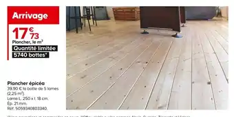 Plancher épicéa