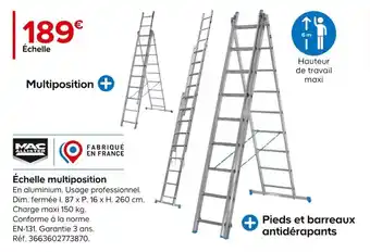 Castorama Échelle multiposition offre