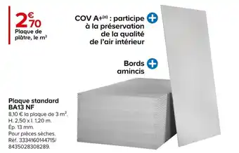 Castorama Plaque standard BA13 NF offre