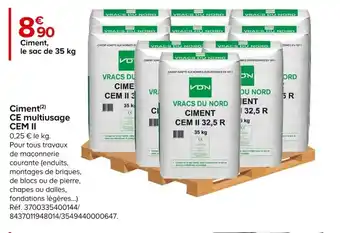 Castorama Ciment (2) CE multiusage CEM II offre