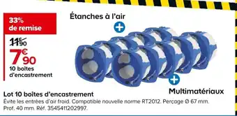 Castorama Lot 10 boîtes d'encastrement offre
