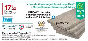 Castorama Panneau isolant ThermaSoft® offre