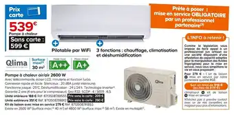 Castorama Pompe à chaleur air/air 2600 W offre