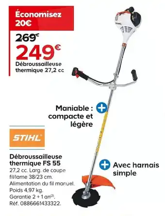 Castorama Débroussailleuse thermique FS 55 offre