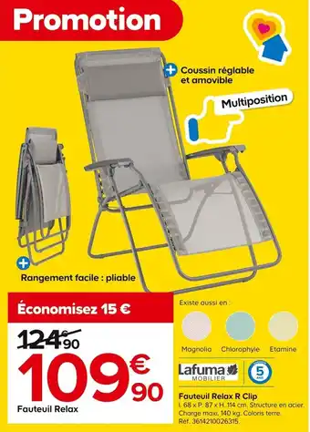 Castorama Fauteuil Relax R Clip offre