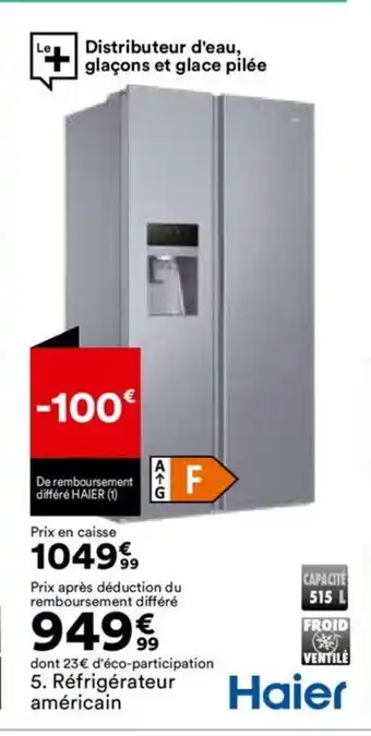BUT Prix en caisse Réfrigérateur américain offre
