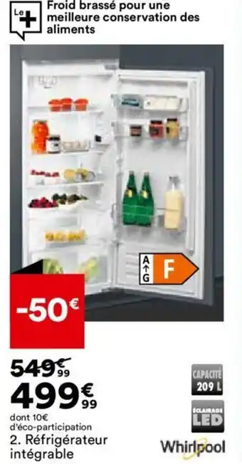 BUT Réfrigérateur intégrable offre
