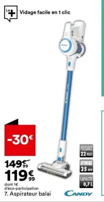 BUT Aspirateur balai CANDY offre