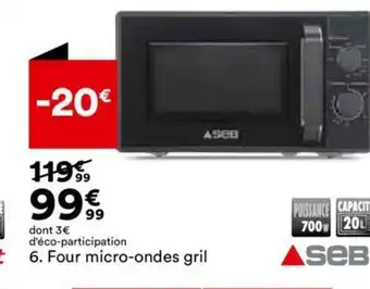 BUT Four Micro-ondes SEb M0G20L offre