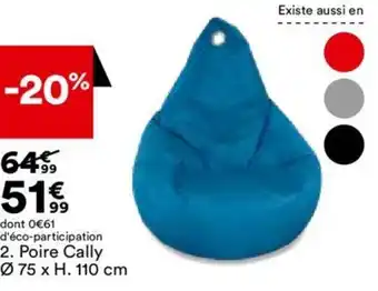 BUT Poire Cally 75 X H. 110 CM offre