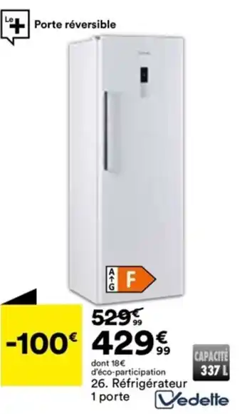 BUT Réfrigérateur 1 porte Vedette offre