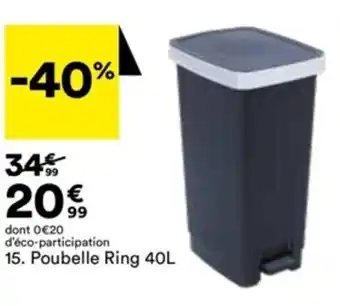 BUT Poubelle Ring 40L offre