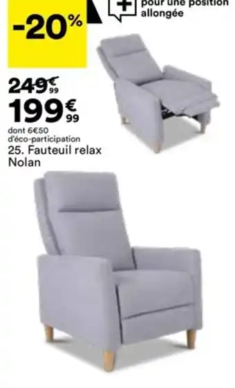 Fauteuil relax Nolan
