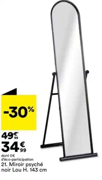 BUT Miroir psyché noir Lou H. 143 cm offre