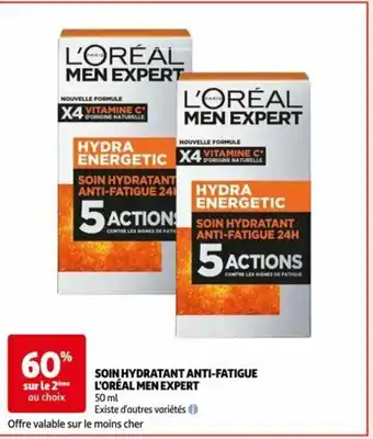 Auchan SOIN HYDRATANT ANTI-FATIGUE L'ORÉAL MEN EXPERT offre