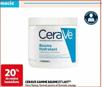 CERAVE GAMME BAUME ET LAIT(Âč) Hors Sleeve, format promo et formats voyage