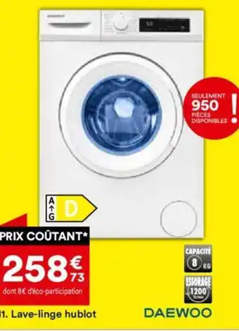 BUT 11. Lave-linge hublot offre