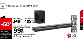 BUT 6. Barre de son 2.1 offre