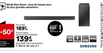 BUT Samsung Barre de son 2.1 offre