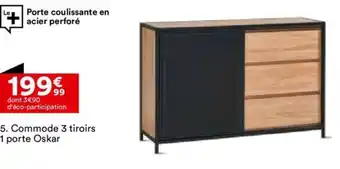BUT 5. Commode 3 tiroirs 1 porte Oskar offre