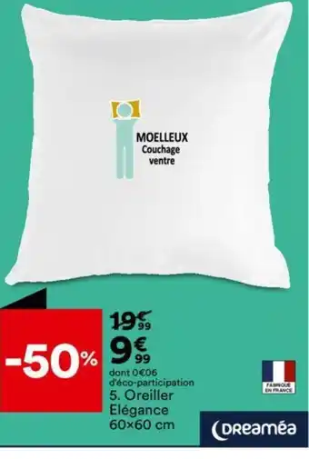 BUT Oreiller Elégance 60x60 cm offre