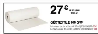 Chretien Matériaux GÉOTEXTILE 100 G/M² offre