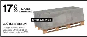 Chretien Matériaux CLÔTURE BÉTON offre