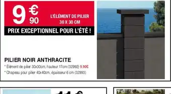 Chretien Matériaux PILIER NOIR ANTHRACITE offre