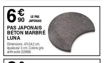 Chretien Matériaux PAS JAPONAIS BÉTON MARBRÉ LUNA offre