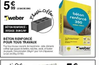 Chretien Matériaux BÉTON RENFORCÉ : POUR TOUS TRAVAUX offre