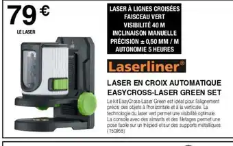 LASER À LIGNES CROISÉES FAISCEAU VERT