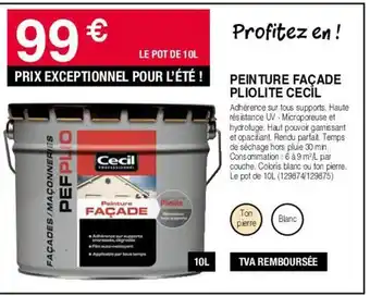 Chretien Matériaux PEINTURE FAÇADE PLIOLITE CECÍL offre