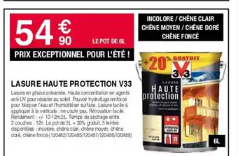 Chretien Matériaux LASURE HAUTE PROTECTION V33 offre