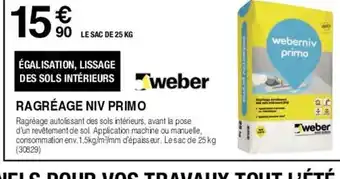 Chretien Matériaux RAGRÉAGE NIV PRIMO offre