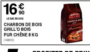 Chretien Matériaux CHARBON DE BOIS GRILL'O BOIS PUR CHÊNE 8 KG offre