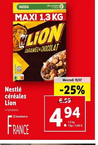 Nestlé céréales Lion