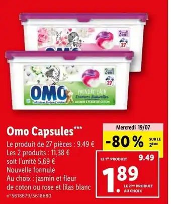 Lidl OMO capsules offre