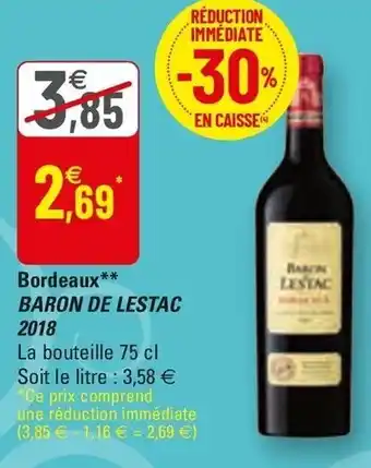 Bordeaux** Baron De Lestac 2018