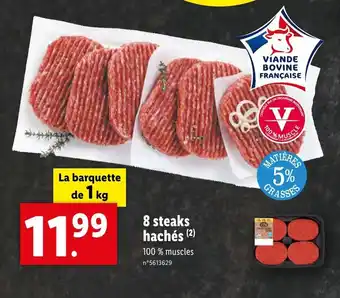 Lidl 8 steaks hachés (2) offre