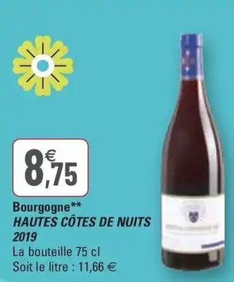 G20 Bourgnogne** Hautes Côtes De Nuits 2019 offre