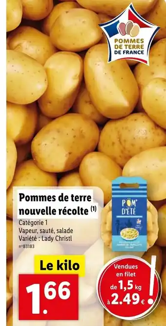 Lidl Pommes de terre nouvelle récolte (¹) offre