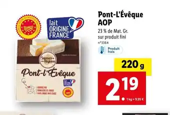 Lidl Pont-l'Évêque AOP offre