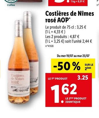 Lidl Costières de Nîmes ROSE offre