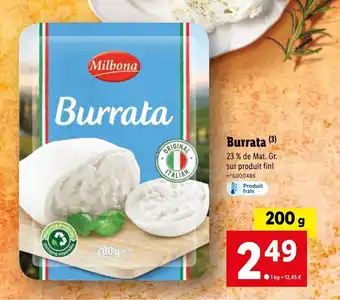 Lidl Burrata offre