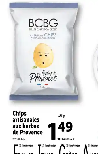 Lidl Chips artisanales aux herbes de Provence offre