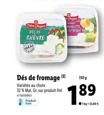 Lidl Dés de fromage offre