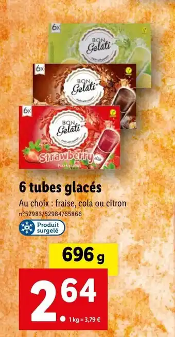 Lidl 6 tubes glacés offre