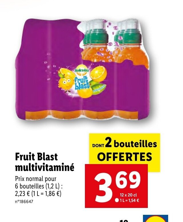 Promo Fruit Blast multivitaminé chez Lidl