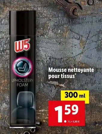 Lidl Mousse nettoyante pour tissus* offre